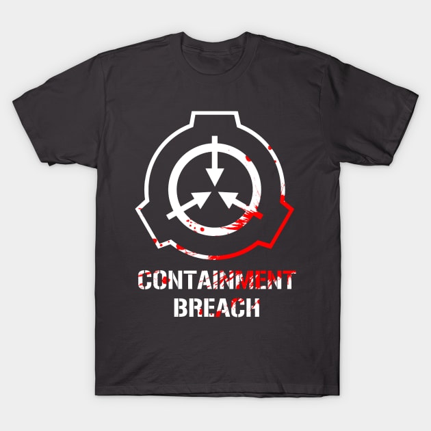 SCP Containment Bloody Logo T-Shirt by Mellowdellow